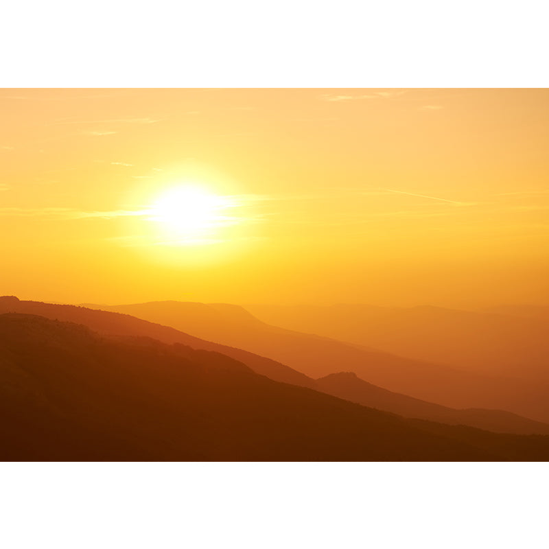 Dark Color Mountain Scenery Mural Stain Resistant Wall Decor for Bedroom, Custom Size Clearhalo 'Wall Decor' 'Wall Mural' 1957009