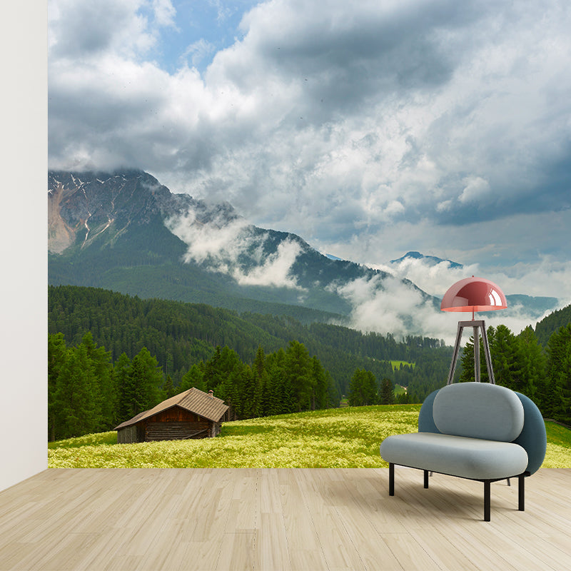 Photo Mountain View Wall Mural Decal Huge Wall Art for Sitting Room, Made to Measure Clearhalo 'Wall Decor' 'Wall Mural' 1957032