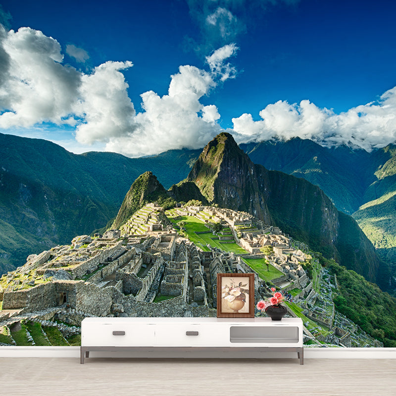 Photo Mountain View Wall Mural Decal Huge Wall Art for Sitting Room, Made to Measure Clearhalo 'Wall Decor' 'Wall Mural' 1957038