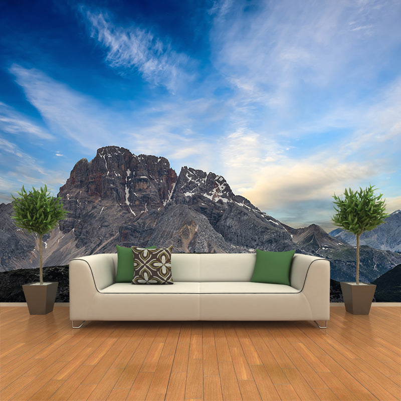 Photo Mountain View Wall Mural Decal Huge Wall Art for Sitting Room, Made to Measure Clearhalo 'Wall Decor' 'Wall Mural' 1957042