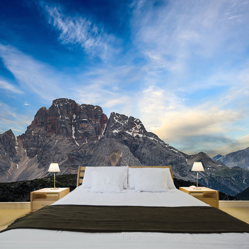 Photo Mountain View Wall Mural Decal Huge Wall Art for Sitting Room, Made to Measure Clearhalo 'Wall Decor' 'Wall Mural' 1957043