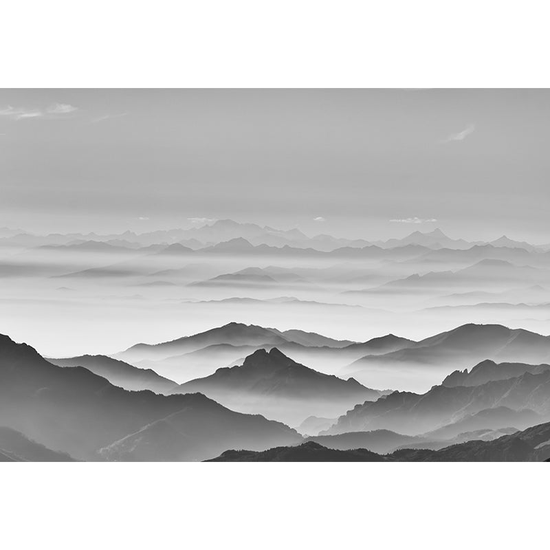 Photo Mountain View Wall Mural Decal Huge Wall Art for Sitting Room, Made to Measure Clearhalo 'Wall Decor' 'Wall Mural' 1957049