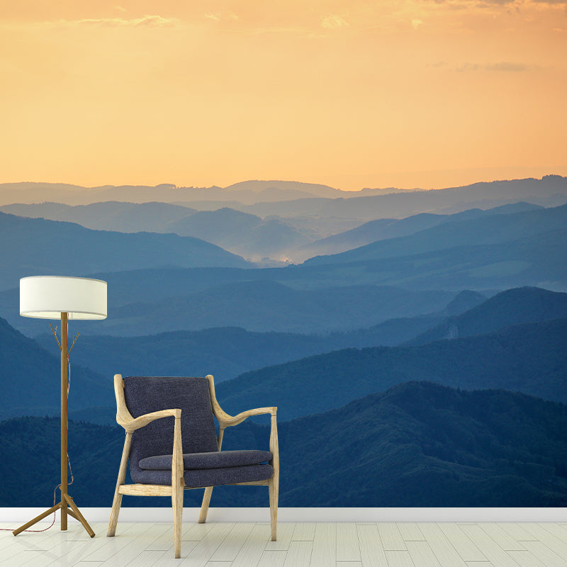 Photo Mountain View Wall Mural Decal Huge Wall Art for Sitting Room, Made to Measure Clearhalo 'Wall Decor' 'Wall Mural' 1957053