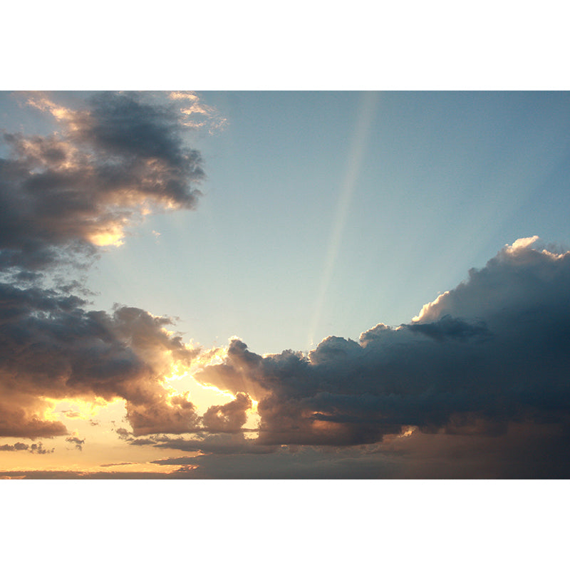 Modern Scenery Evening Clouds Mural Pastel Color Water-Proof Wall Art for Bedroom Clearhalo 'Wall Decor' 'Wall Mural' 1957124