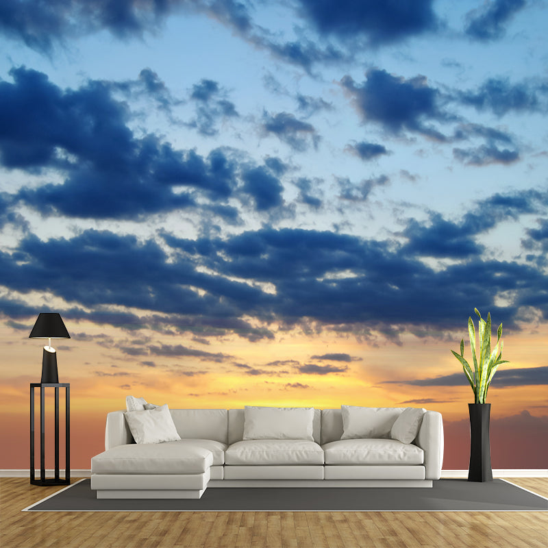 Splendid Evening Glow Mural Wallpaper for Living Room, Dark Color, Personalized Size Clearhalo 'Wall Decor' 'Wall Mural' 1957163