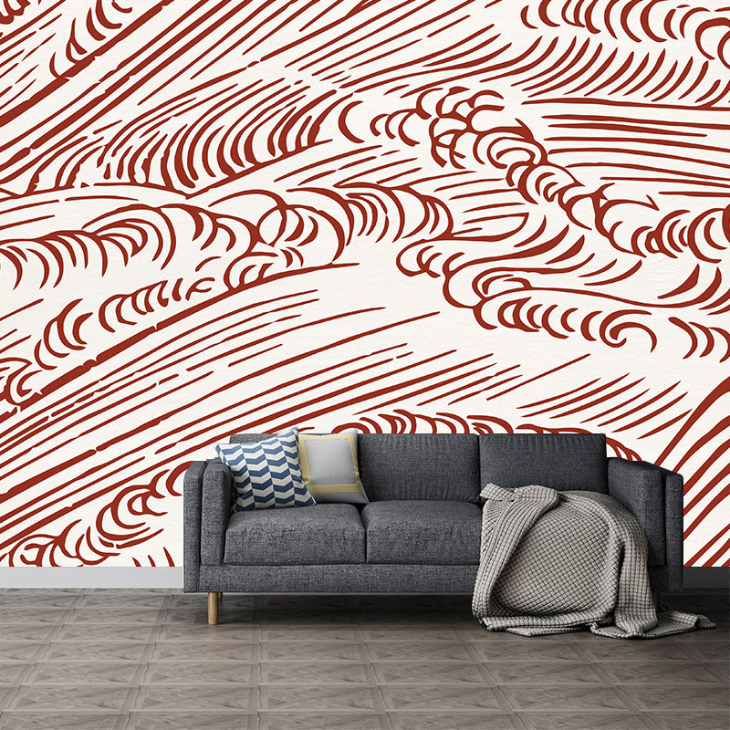 Non-Woven Home Decor Mural Wallpaper Modern Clouding Pattern Wall Covering, Customised Clearhalo 'Wall Decor' 'Wall Mural' 1957187