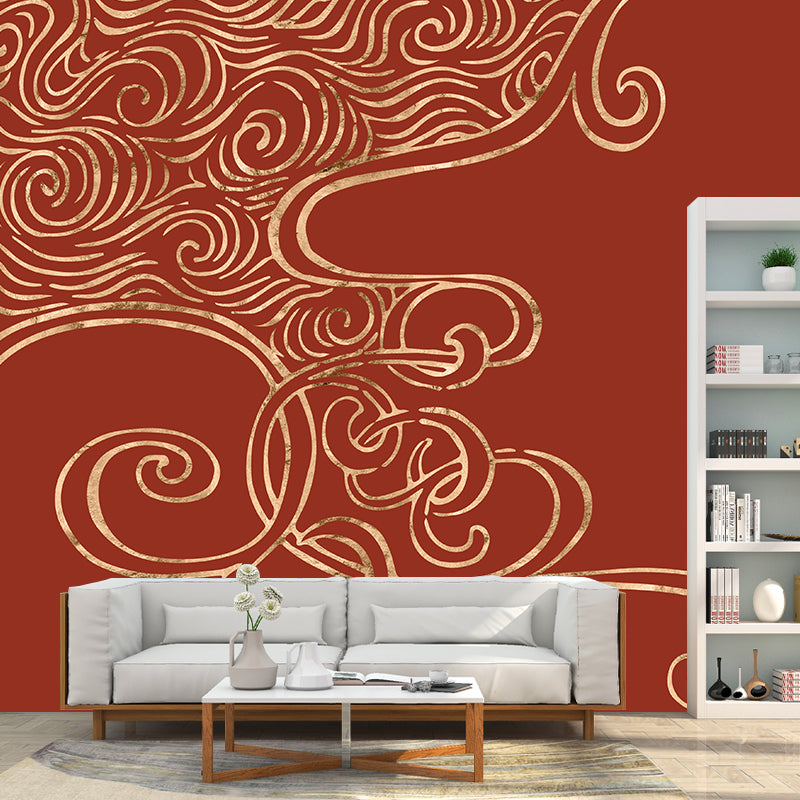 Non-Woven Home Decor Mural Wallpaper Modern Clouding Pattern Wall Covering, Customised Clearhalo 'Wall Decor' 'Wall Mural' 1957192