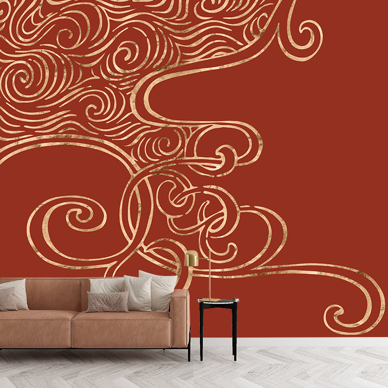 Non-Woven Home Decor Mural Wallpaper Modern Clouding Pattern Wall Covering, Customised Clearhalo 'Wall Decor' 'Wall Mural' 1957193