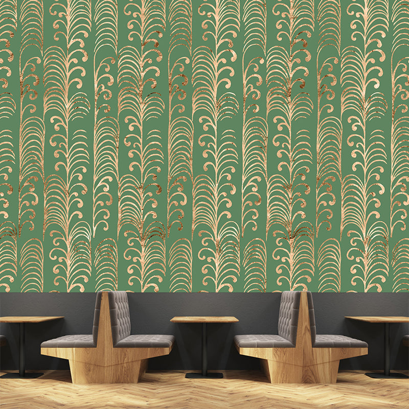 Non-Woven Home Decor Mural Wallpaper Modern Clouding Pattern Wall Covering, Customised Green Clearhalo 'Wall Decor' 'Wall Mural' 1957196