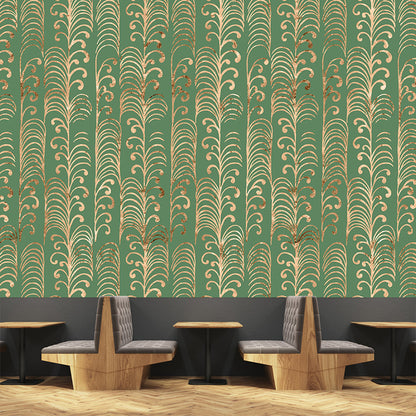Non-Woven Home Decor Mural Wallpaper Modern Clouding Pattern Wall Covering, Customised Green Clearhalo 'Wall Decor' 'Wall Mural' 1957196