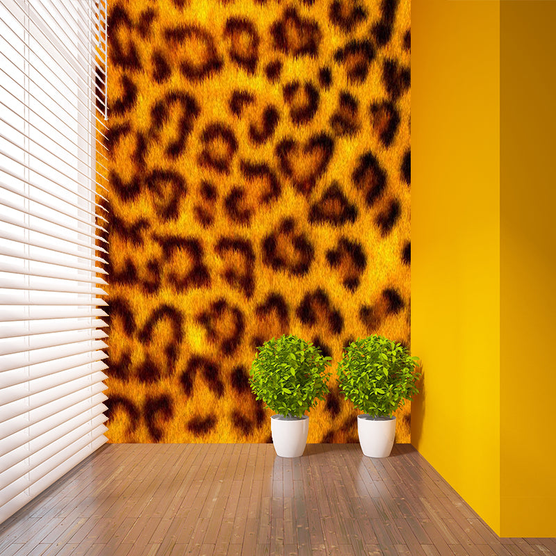 Soft Color Animal Skin Mural Decal Stain Resistant Contemporary Study Room Wall Covering Orange Clearhalo 'Wall Decor' 'Wall Mural' 1957211