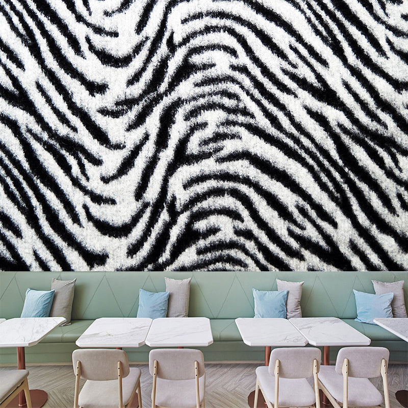 Non-Woven Ornamental Mural Decal Modern Wild Animal Print Graphic Wall Art, Personalise White Clearhalo 'Wall Decor' 'Wall Mural' 1957256