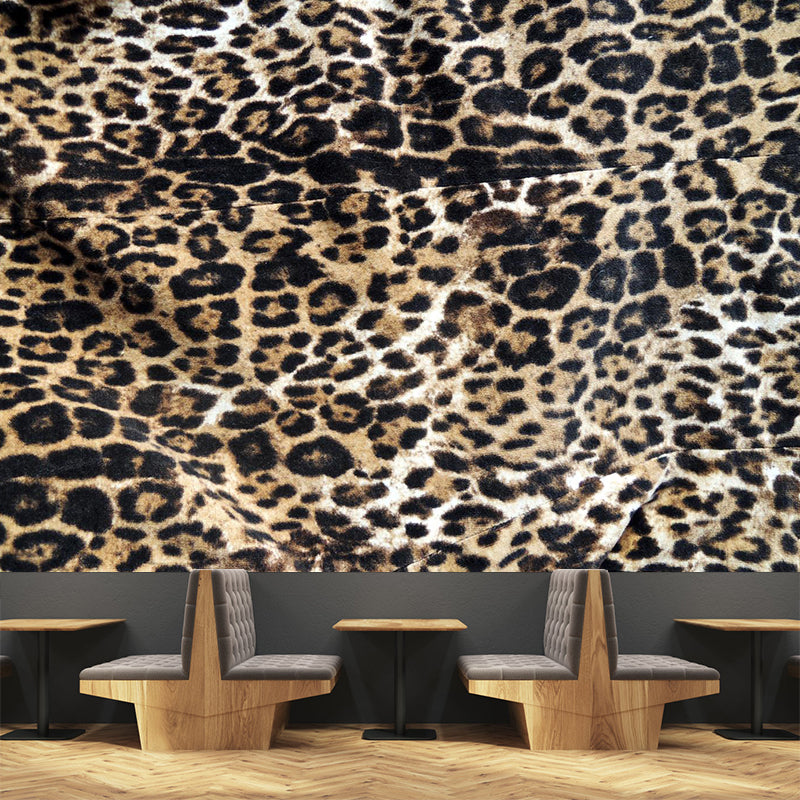 Non-Woven Ornamental Mural Decal Modern Wild Animal Print Graphic Wall Art, Personalise Dark Brown Clearhalo 'Wall Decor' 'Wall Mural' 1957261