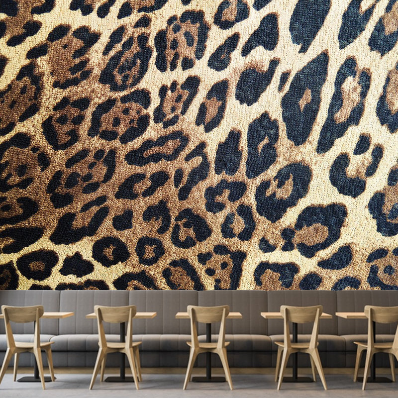 Non-Woven Ornamental Mural Decal Modern Wild Animal Print Graphic Wall Art, Personalise Brown Clearhalo 'Wall Decor' 'Wall Mural' 1957266