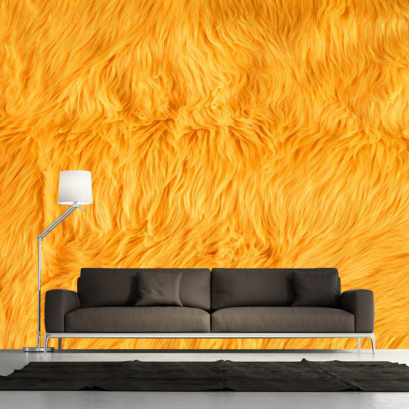 Full Size Photography Modern Mural Wallpaper with Animal Skin Pattern in Light Color Yellow Clearhalo 'Wall Decor' 'Wall Mural' 1957281