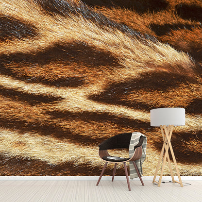 Wild Animal Print Mural Decal Contemporary Decorative Living Room Wall Art, Custom Printed Brown Clearhalo 'Wall Decor' 'Wall Mural' 1957326