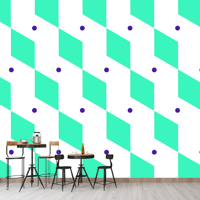 Novel Geometric Pattern Wall Mural Modern Non-Woven Textured Wall Decor in Soft Color Clearhalo 'Wall Decor' 'Wall Mural' 1957332