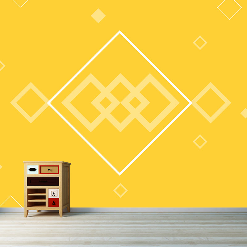 Novel Geometric Pattern Wall Mural Modern Non-Woven Textured Wall Decor in Soft Color Clearhalo 'Wall Decor' 'Wall Mural' 1957338