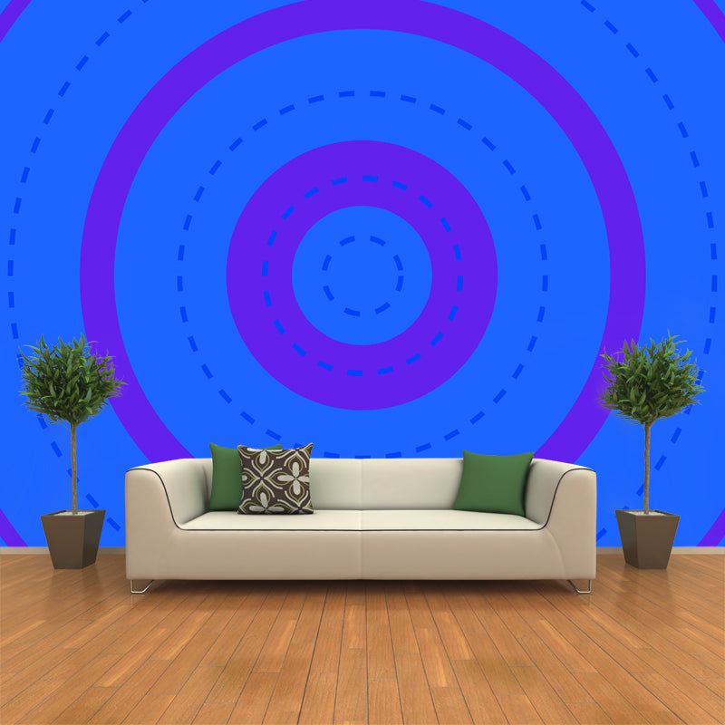 Novel Geometric Pattern Wall Mural Modern Non-Woven Textured Wall Decor in Soft Color Blue Clearhalo 'Wall Decor' 'Wall Mural' 1957346