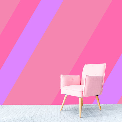 Extra Large Geometry Mural Light Color Non-Woven Wall Art for Home Decor, Customised Pink Clearhalo 'Wall Decor' 'Wall Mural' 1957356