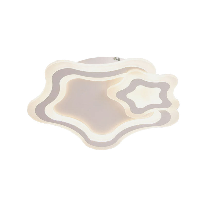 Designer Flush Mount Ceiling Light with Star Acrylic LED Flush Ceiling Lights for Bedroom Clearhalo 'Ceiling Lights' 'Close To Ceiling Lights' 'Close to ceiling' 'Flush mount' Lighting' 195736