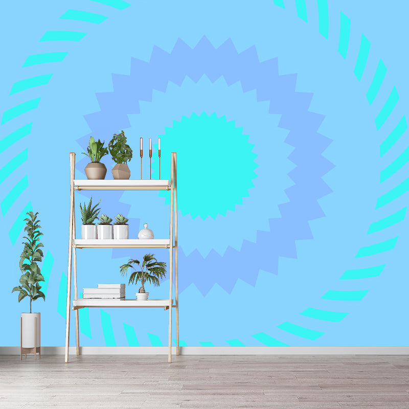 Extra Large Geometry Mural Light Color Non-Woven Wall Art for Home Decor, Customised Clearhalo 'Wall Decor' 'Wall Mural' 1957368