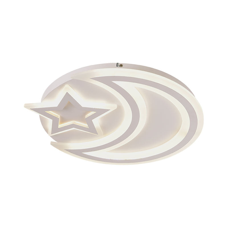 Designer Flush Mount Ceiling Light with Star Acrylic LED Flush Ceiling Lights for Bedroom Clearhalo 'Ceiling Lights' 'Close To Ceiling Lights' 'Close to ceiling' 'Flush mount' Lighting' 195739