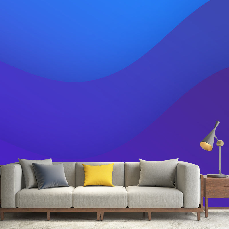 Huge Stylish Graphic Wall Mural Boys Room Geometry Wall Art in Pastel Color, Stain-Proofing Blue Clearhalo 'Wall Decor' 'Wall Mural' 1957396