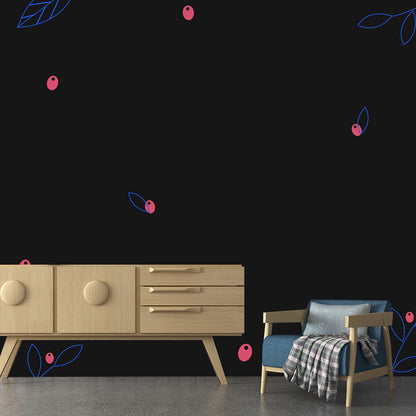 Fashionable Print Mural Decal Geometry Non-Woven Textured Wall Covering in Soft Color Black Clearhalo 'Wall Decor' 'Wall Mural' 1957421