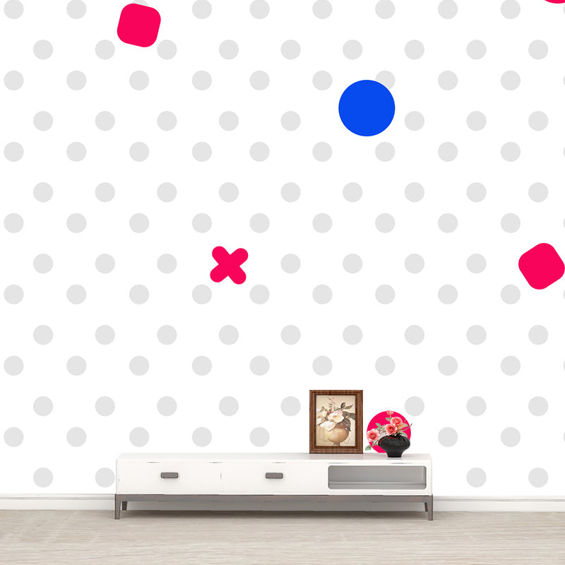 Fancy Geometric Pattern Mural Wallpaper Modern Non-Woven Wall Decor, Made to Measure Clearhalo 'Wall Decor' 'Wall Mural' 1957442