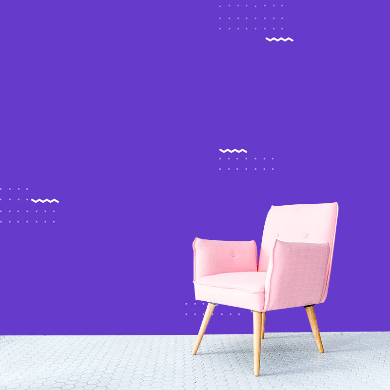 Fancy Geometric Pattern Mural Wallpaper Modern Non-Woven Wall Decor, Made to Measure Purple Clearhalo 'Wall Decor' 'Wall Mural' 1957446