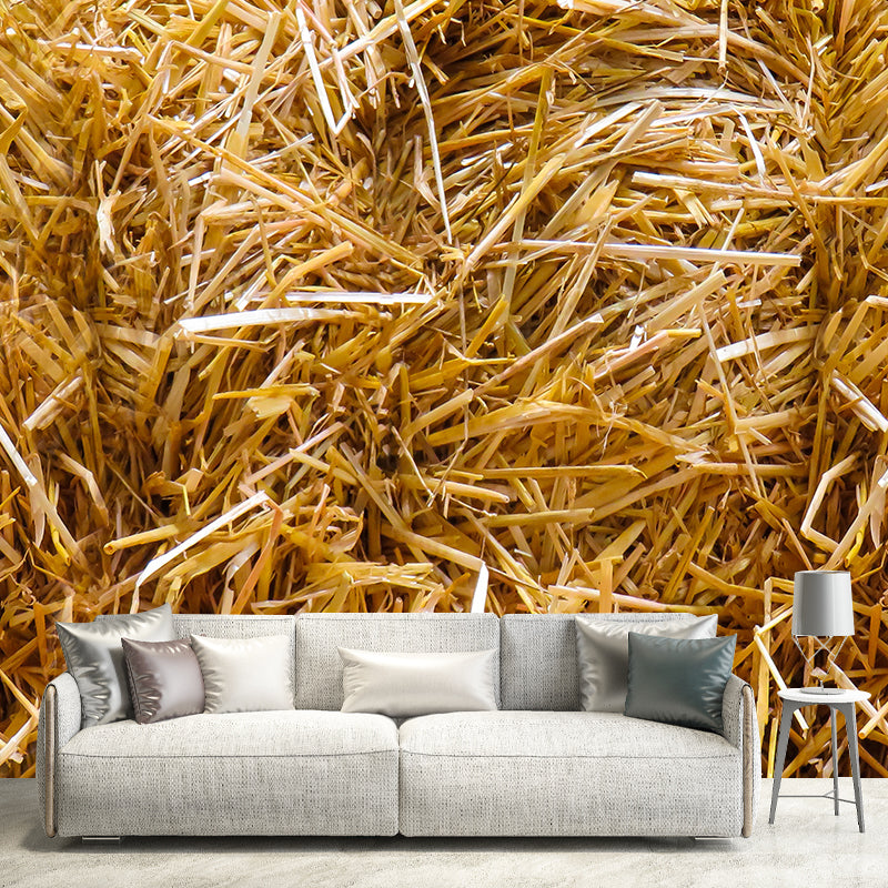 Relaxing Cornfield View Mural Wallpaper Pastel Color Modern Wall Covering for Drawing Room Clearhalo 'Wall Decor' 'Wall Mural' 1957574