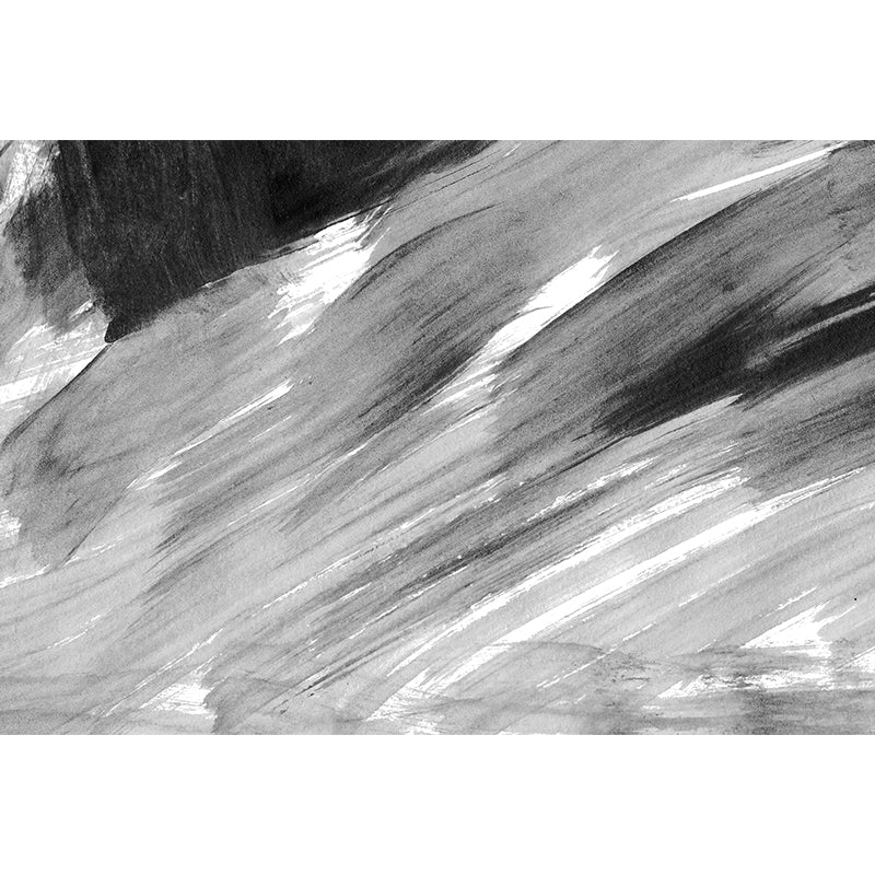 Illustration Brush Stroke Wall Mural Giant Wall Covering for Dining Room, Custom Clearhalo 'Wall Decor' 'Wall Mural' 1957620