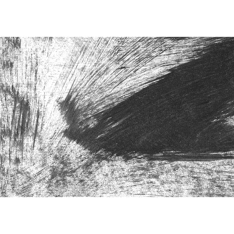 Giant Contemporary Wall Mural Black Brush Stroke Pattern Wall Decor, Custom Printed Clearhalo 'Wall Decor' 'Wall Mural' 1957635