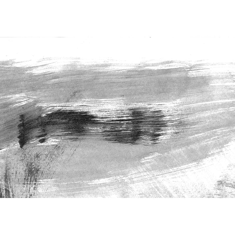 Giant Contemporary Wall Mural Black Brush Stroke Pattern Wall Decor, Custom Printed Clearhalo 'Wall Decor' 'Wall Mural' 1957650