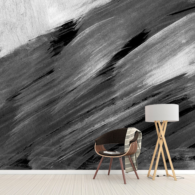 Stain Resistant Brush Stroke Mural Decal Non-Woven Modern Wall Decor for Sitting Room Clearhalo 'Wall Decor' 'Wall Mural' 1957669