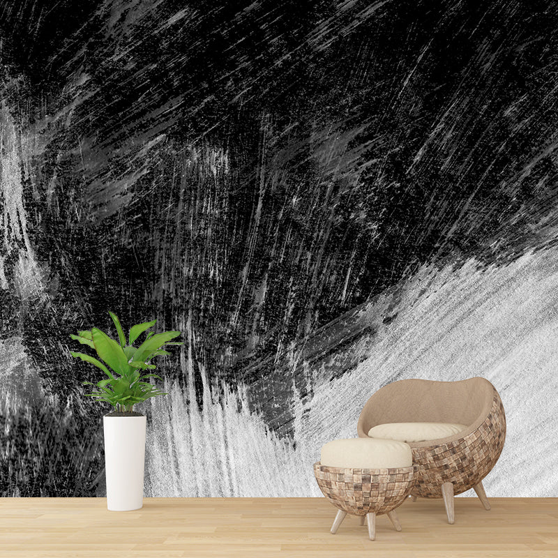 Stain Resistant Brush Stroke Mural Decal Non-Woven Modern Wall Decor for Sitting Room Clearhalo 'Wall Decor' 'Wall Mural' 1957679