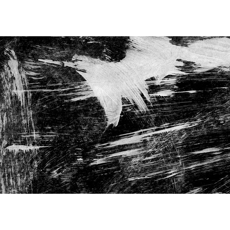 Black Brush Stroke Pattern Mural Decal for Decoration Modern Living Room Wall Art Clearhalo 'Wall Decor' 'Wall Mural' 1957695