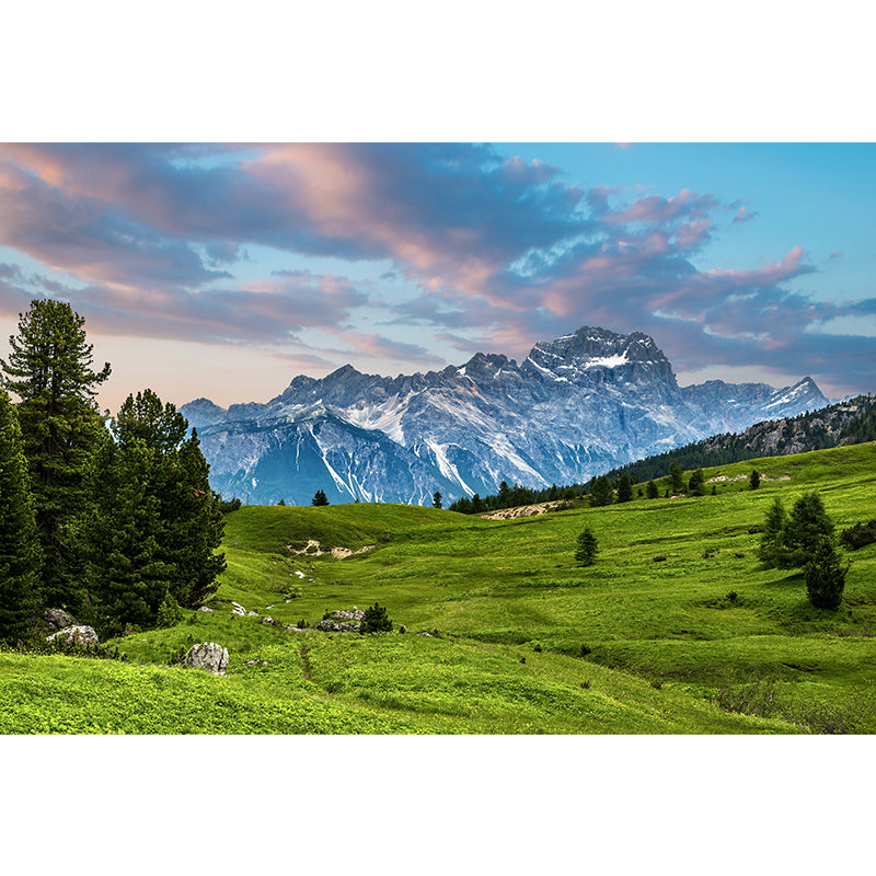 Endless Mountains Mural Wallpaper Pastel Color Modern Wall Covering for Boys Bedroom Clearhalo 'Wall Decor' 'Wall Mural' 1957765