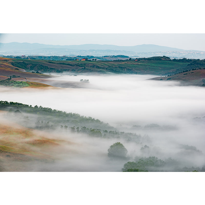 Endless Mountains Mural Wallpaper Pastel Color Modern Wall Covering for Boys Bedroom Clearhalo 'Wall Decor' 'Wall Mural' 1957780