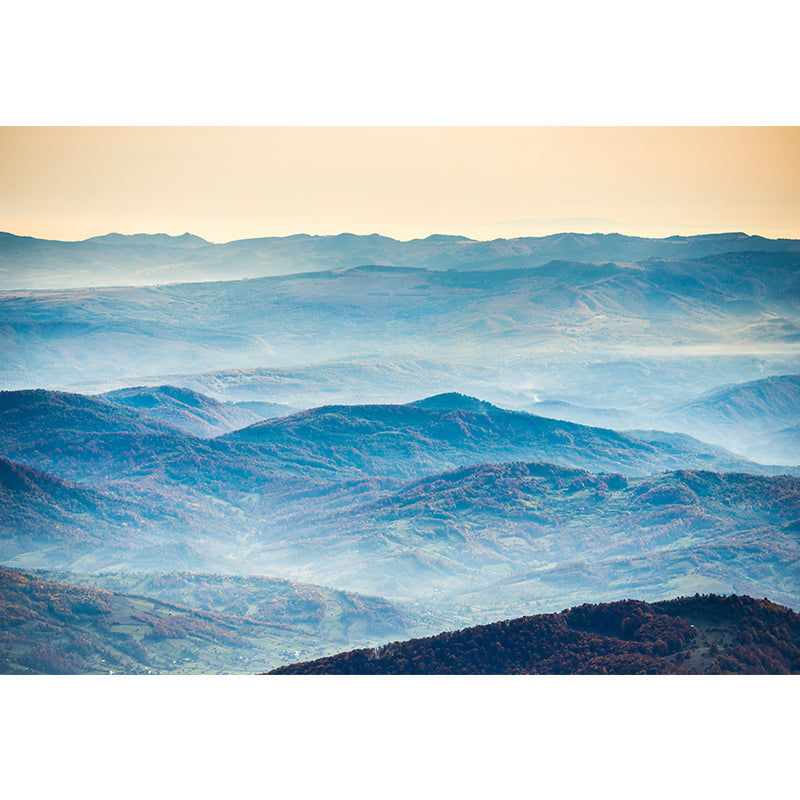 Contemporary Mountains View Wall Mural Soft Color Stain-Proof Wall Art for Guest Room Clearhalo 'Wall Decor' 'Wall Mural' 1957785