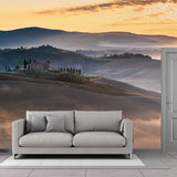 Contemporary Mountains View Wall Mural Soft Color Stain-Proof Wall Art for Guest Room Clearhalo 'Wall Decor' 'Wall Mural' 1957794