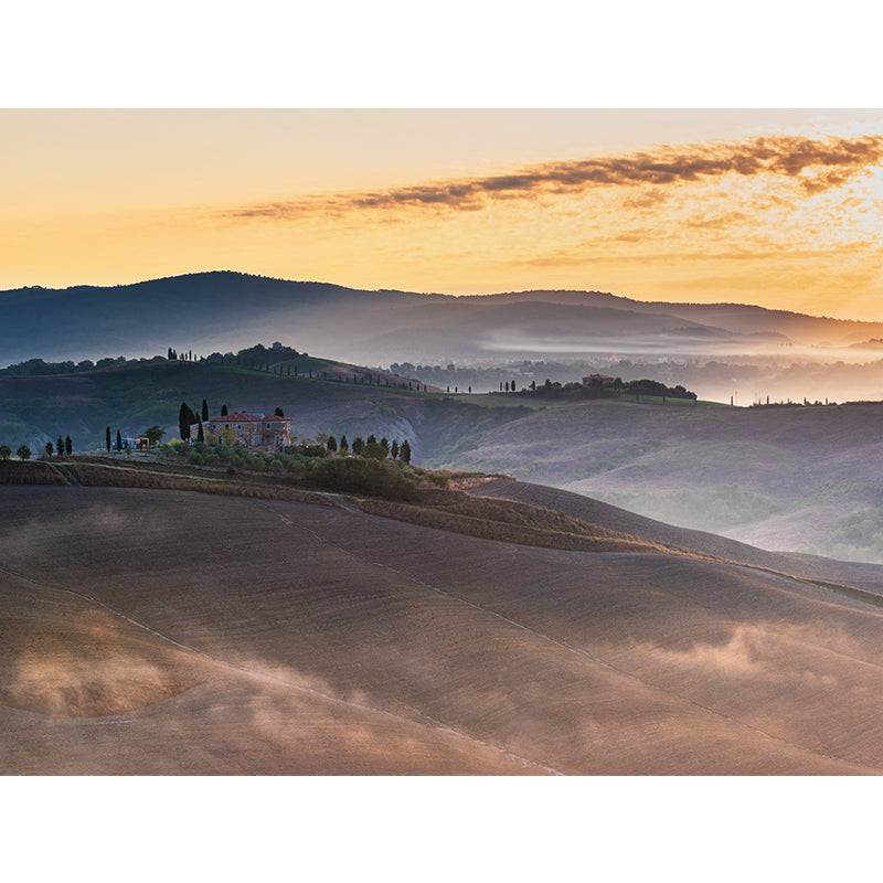 Contemporary Mountains View Wall Mural Soft Color Stain-Proof Wall Art for Guest Room Clearhalo 'Wall Decor' 'Wall Mural' 1957795