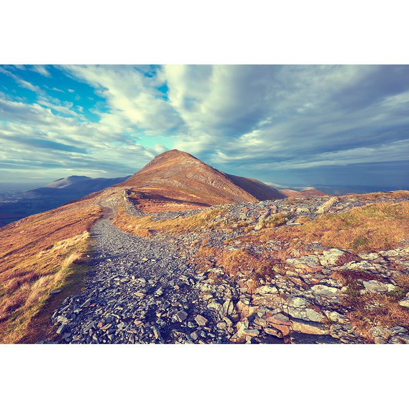 Contemporary Mountains View Wall Mural Soft Color Stain-Proof Wall Art for Guest Room Clearhalo 'Wall Decor' 'Wall Mural' 1957800