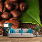Full Size Photography Modern Mural Wallpaper with Coffee Bean Graphic in Soft Color Clearhalo 'Wall Decor' 'Wall Mural' 1957849
