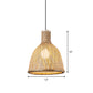 Bottle/Bell/Dome Bamboo Pendant Lamp Asia 1-Light Beige Suspended Lighting Fixture for Dining Room Clearhalo 'Ceiling Lights' 'Modern Pendants' 'Modern' 'Pendant Lights' 'Pendants' Lighting' 1958058