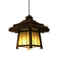 Rustic House Shaped Pendant Lighting Bamboo 1 Head Tearoom Hanging Ceiling Light in Brown Clearhalo 'Ceiling Lights' 'Modern Pendants' 'Modern' 'Pendant Lights' 'Pendants' Lighting' 1958109