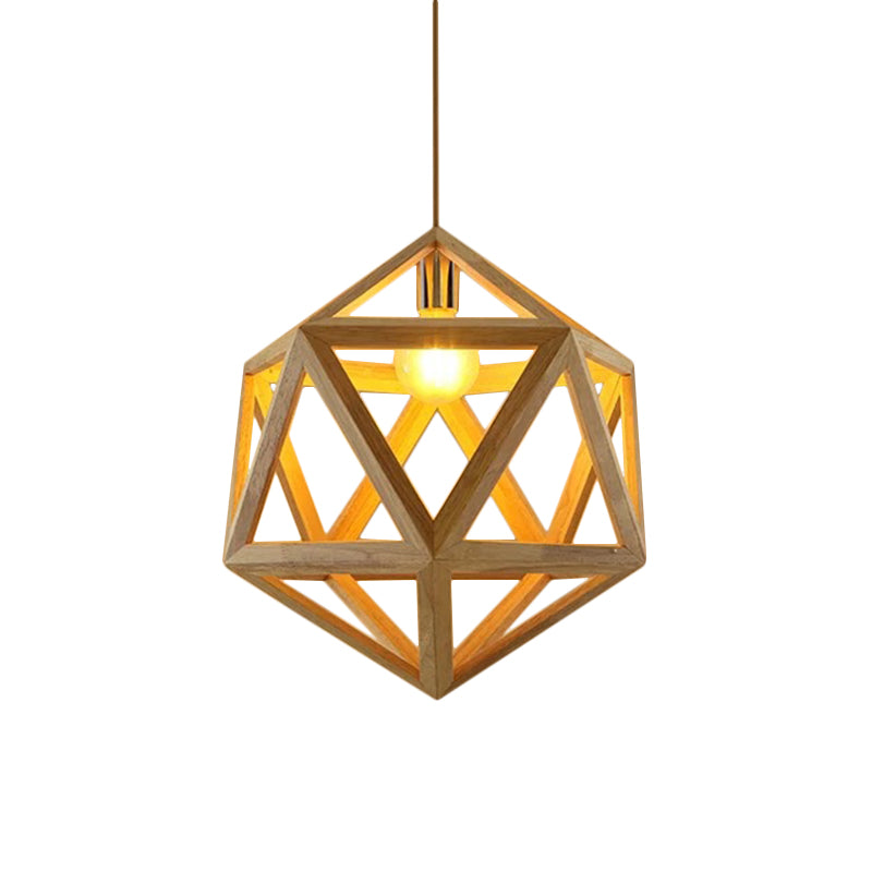 Globe/Oval/Pumpkin Bamboo Pendant Light Modern 1-Light Beige Suspended Lighting Fixture over Dining Table Beige A Clearhalo 'Ceiling Lights' 'Modern Pendants' 'Modern' 'Pendant Lights' 'Pendants' Lighting' 1958118