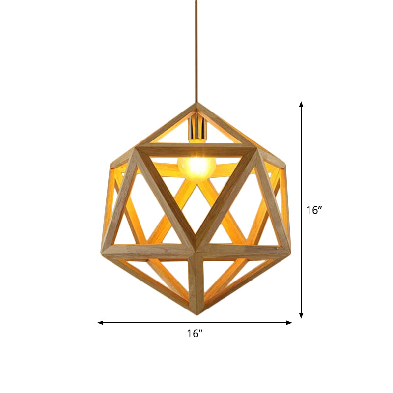 Globe/Oval/Pumpkin Bamboo Pendant Light Modern 1-Light Beige Suspended Lighting Fixture over Dining Table Clearhalo 'Ceiling Lights' 'Modern Pendants' 'Modern' 'Pendant Lights' 'Pendants' Lighting' 1958120