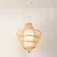 Diamond/Drum/Barrel Drop Pendant Asian Style Bamboo 1-Light Restaurant Hanging Light Kit in Beige Beige H Clearhalo 'Ceiling Lights' 'Modern Pendants' 'Modern' 'Pendant Lights' 'Pendants' Lighting' 1958176